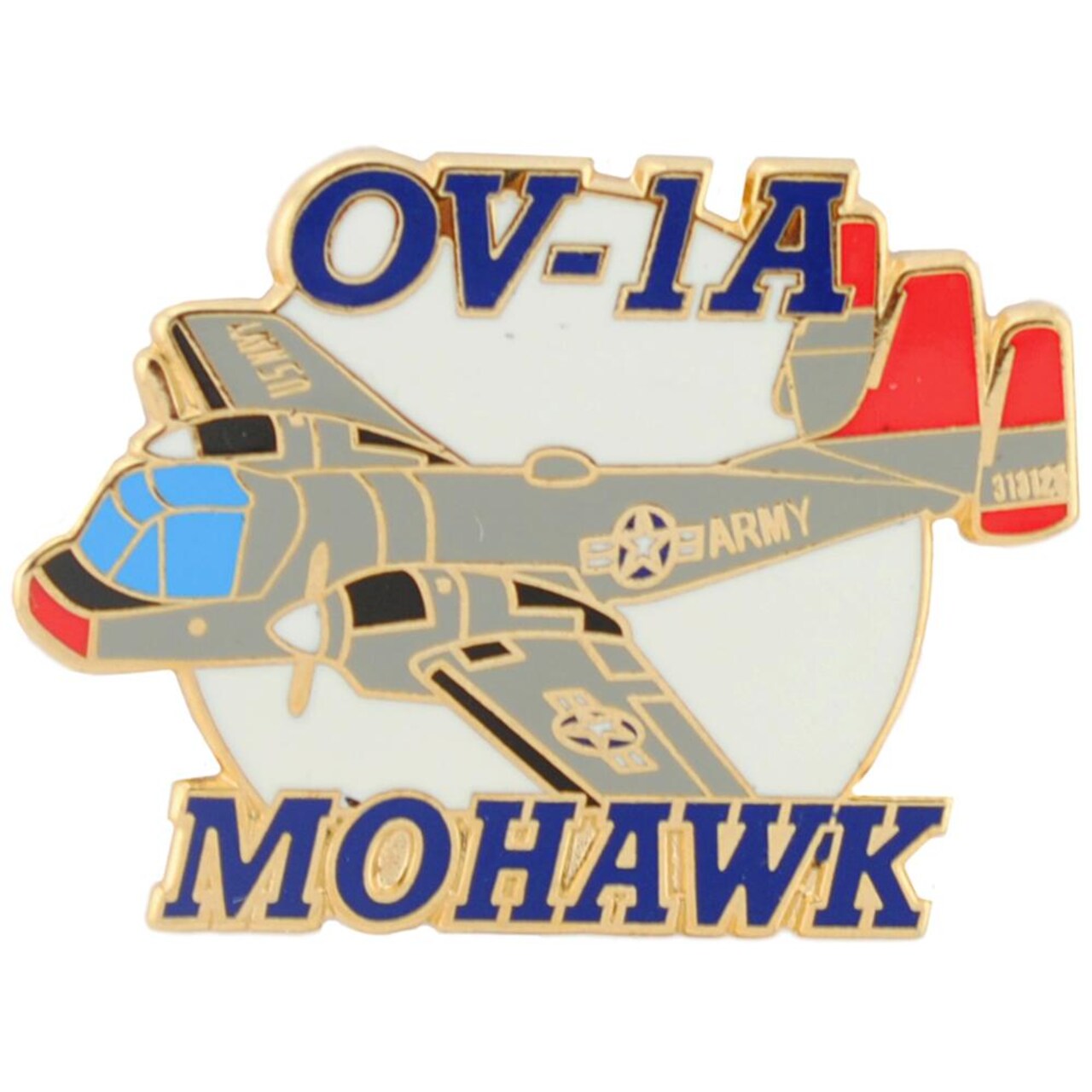 OV-1A Mohawk Airplane Pin 1 1/2&#x22;
